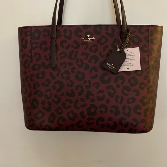 Handbags - cool leopard print scaled down version of Kate Spade bag. Brand new with tags